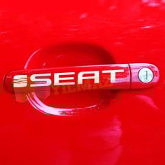 Seat Logo Kapı Kolu Jant Ayna Oto Sticker Yapıştırma Etiket 10 Ad