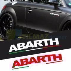 Fiat Abarth Logo Yan Kapı Altı Oto Sticker Etiket Yapıştırma 2 Ad