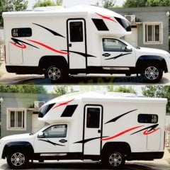 Karavan Çekme Desen Çizgi Oto Sticker Yapıştırma Modifiye Etiket