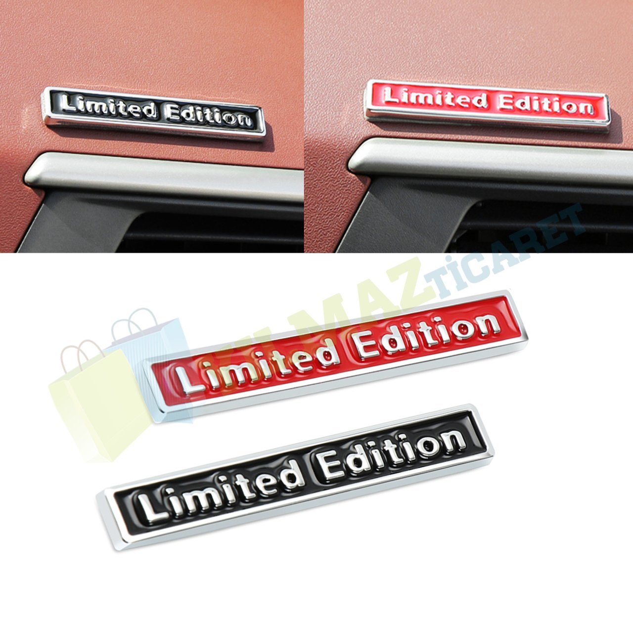 Limited Edition Torpido Bagaj Logo Amblem 3D Metal Paslanmaz 1 Ad