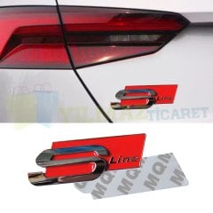 Audi S Line Bagaj Çamurluk Logo Arma Amblem A3 A4 Metal 1 Adet