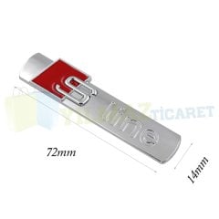 Audi S Line Yan Logo Çamurluk Arma Amblem Paslanmaz Çelik Parlak 1 Adet Yüksek Kaliteli Kalıp