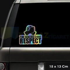 Motosiklet Saygı Hologram Motosiklet Sticker Oto Araba Etiket Renkli Yapıştırma Çıkartma 15 x 13 Cm