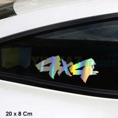4x4 Toyota Ford Jeep Mitsubishi Off Road Hologram Oto Sticker Etiket Çıkartma Yapıştırma 20 x 8 cm