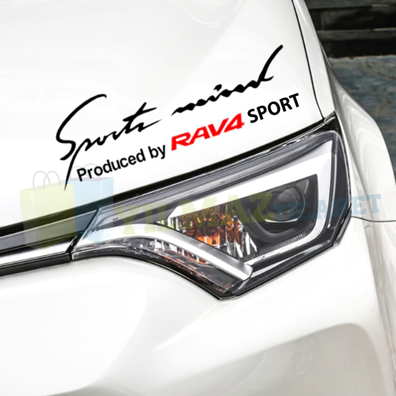 Toyota Rav4 Sport Mind Kaput Far Oto Sticker Yapıştırma Etiket