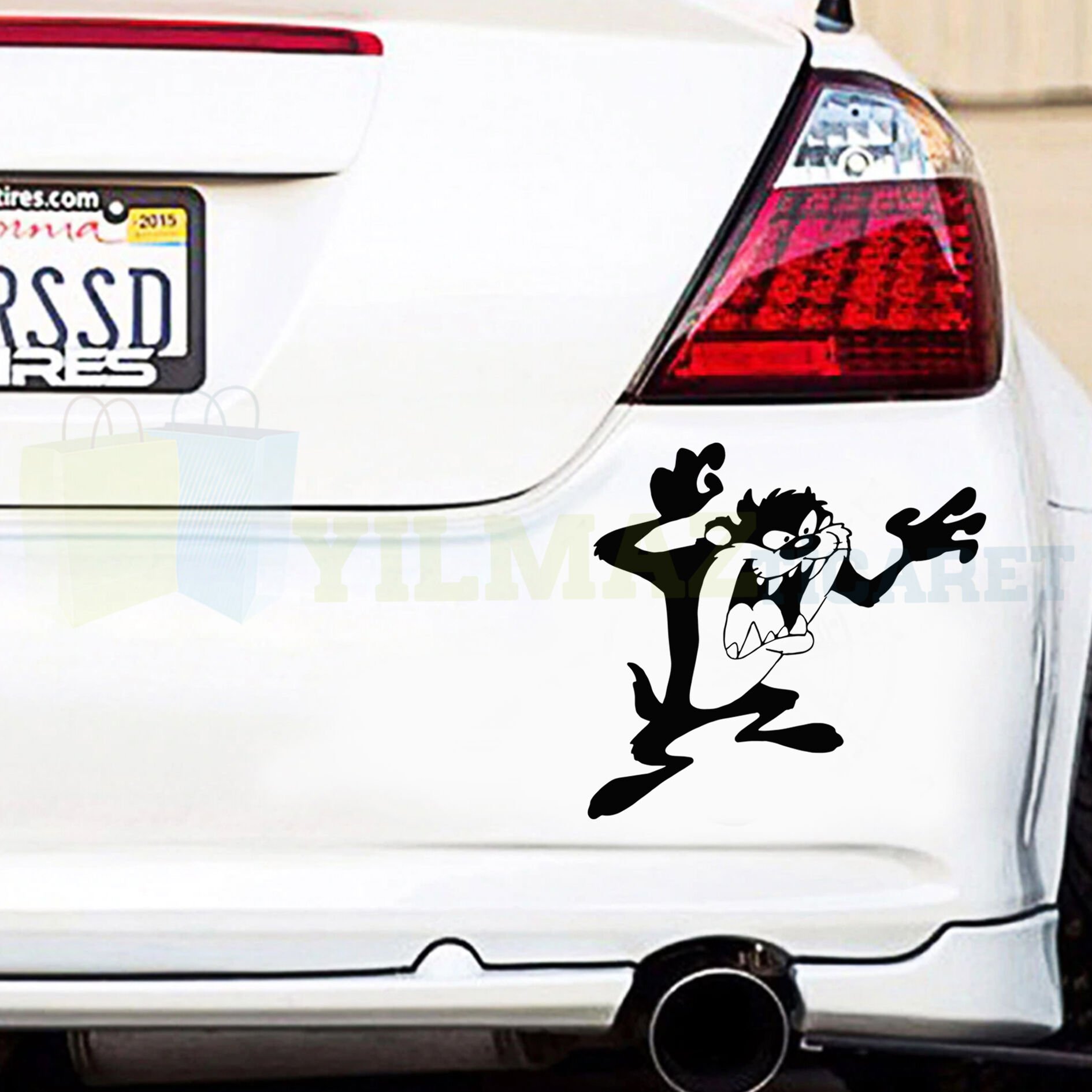 Tazmanya Canavarı Oto Sticker Araba Yapıştırma Etiket Çıkartma