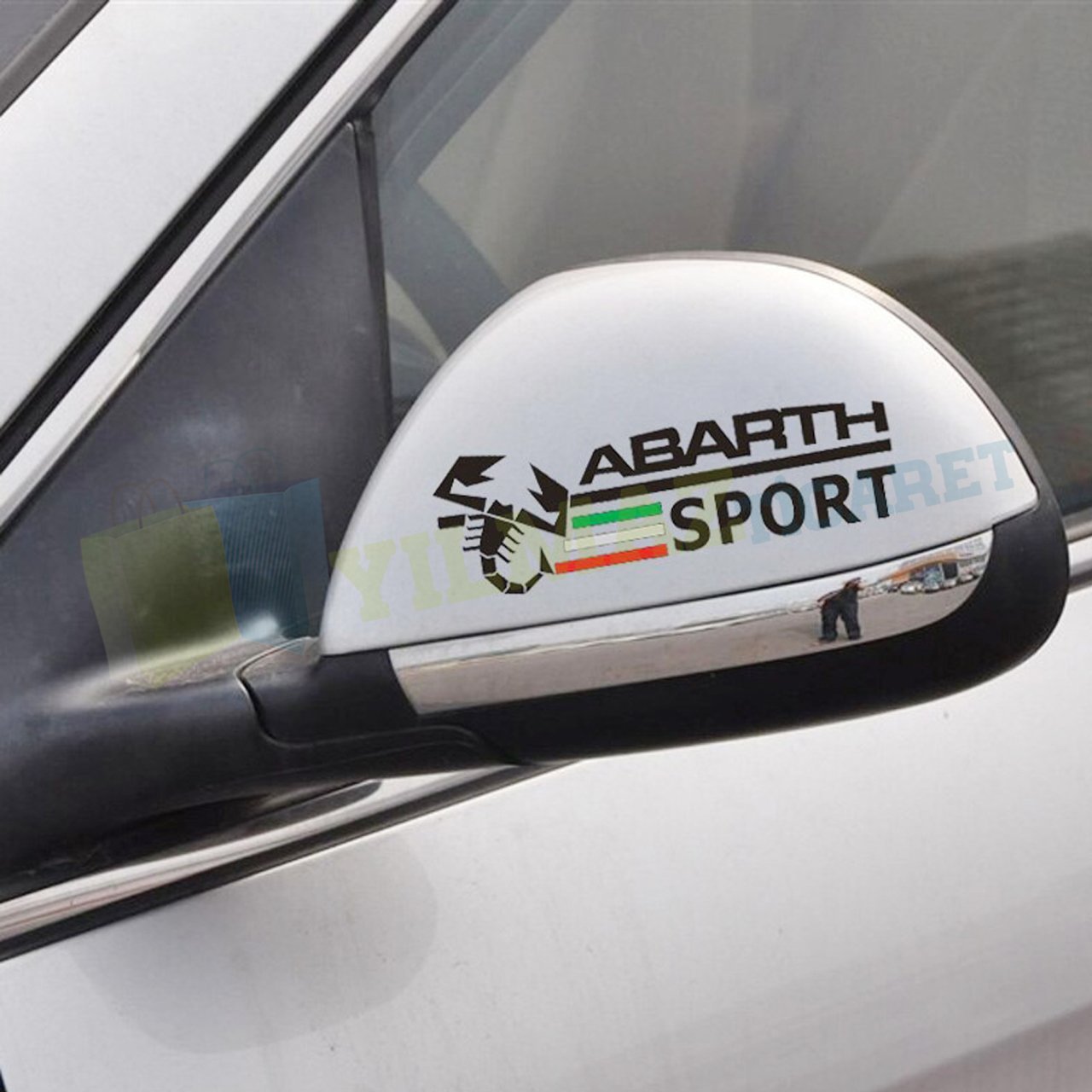 Fiat Punto Abarth Akrep Ayna Sticker Etiket Çıkartma 1 Çift Süper