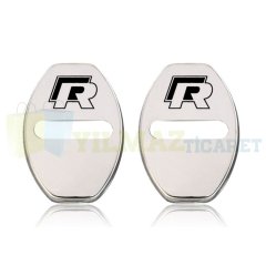 Volkswagen R Logo Kapı Kilit Kaplama Polo Scirocco Metal 2 Adet