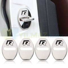 Volkswagen R Logo Kapı Kilit Kaplama Polo Scirocco Metal 2 Adet