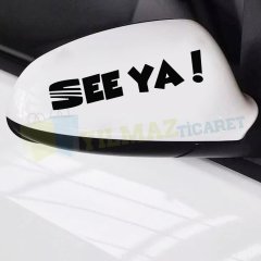 Seat Logo See Ya Yan Ayna Kaput Tampon Oto Sticker Yapıştırma 2Ad