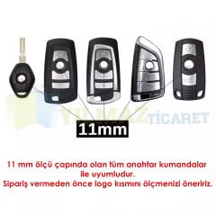 Bmw Anahtarlık Metal Alaşım Logo Amblem Arma 3M 2 Adet 11 Mm Yüksek Kalite