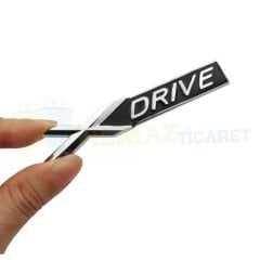 Bmw X Drive Yan Çamurluk Bagaj Logo Arma Amblem Yapıştırma Paslanmaz Çelik 1 Adet Yüksek Kalite
