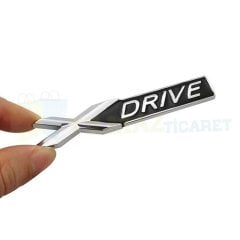 Bmw X Drive Yan Çamurluk Bagaj Logo Arma Amblem Yapıştırma Paslanmaz Çelik 1 Adet Yüksek Kalite