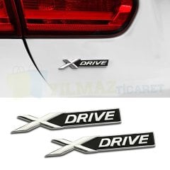 Bmw X Drive Yan Çamurluk Bagaj Logo Arma Amblem Yapıştırma Paslanmaz Çelik 1 Adet Yüksek Kalite