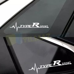 Honda Vtec Typer Civic Kalp Atış Ritim Oto Sticker Yapıştırma 2 Adet