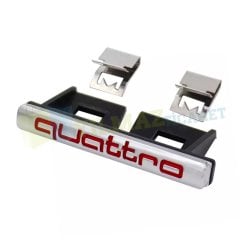 Audi Quattro Logo Ön Panjur Arma Amblem Metal Yüksek Kalite Kırmızı