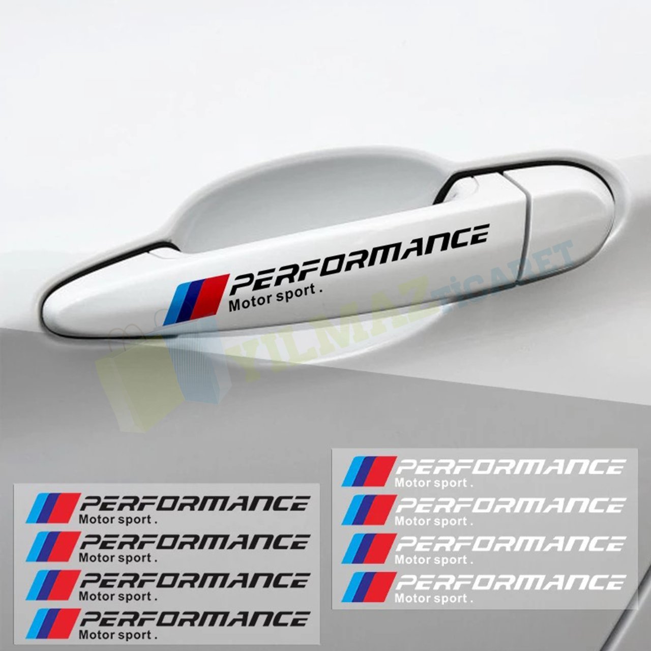 Bmw M Performance Motor Sport Kapı Kolu Bagaj Jant Sticker 4 Adet