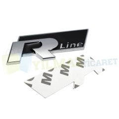 Volkswagen R Line Bagaj Logo Arma Amblem Passat CC Tiguan Paslanmaz Çelik Siyah