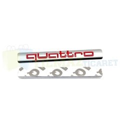 Audi Quattro Logo Ön Panjur Bagaj Arka Set Metal Kırmızı Amblem Yüksek Kalite