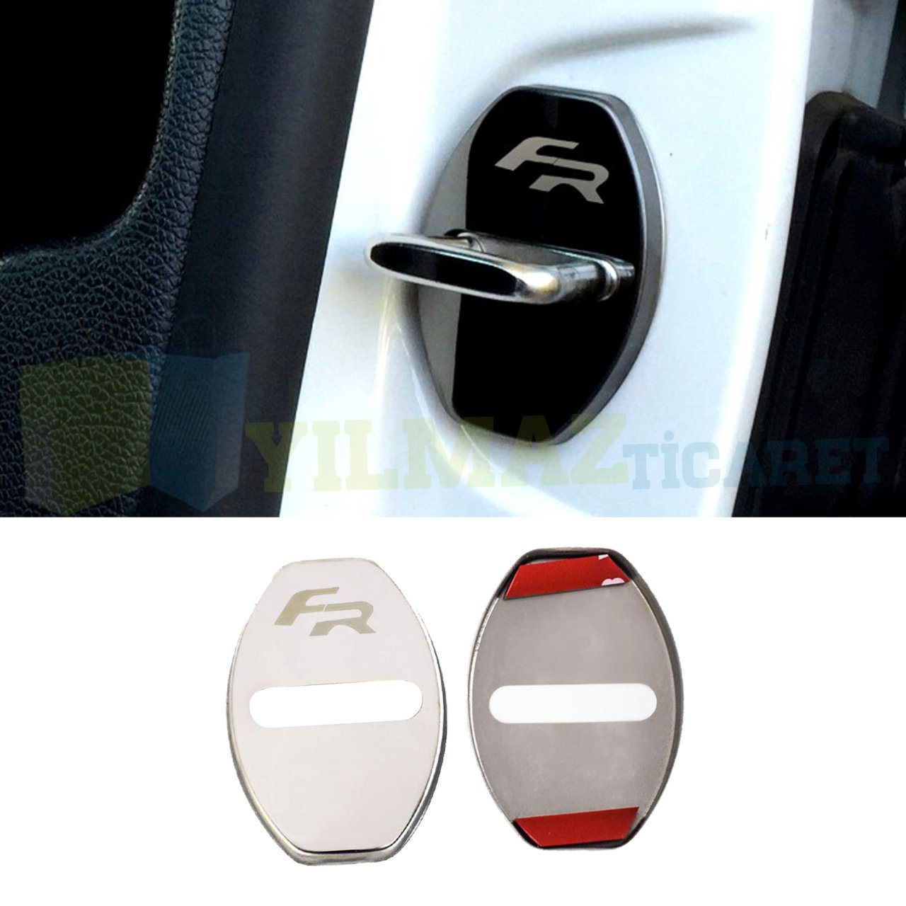 Seat Fr Logo Kapı Kilidi Karşılığı Arma Amblem Paslanmaz Çelik 2 ADET