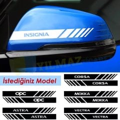 Opel Opc Corsa İnsignia Astra Vectra Yan Ayna Oto Sticker 3 Çift