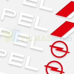 Opel Logo Kapı Kolu Jant Tampon Oto Sticker Yapıştırma 4 Adet