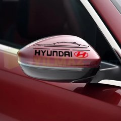 Hyundai Logo Yan Ayna Şerit Oto Sticker Yapıştırma Etiket Çıkartma 1 Çift Kaliteli Folyo