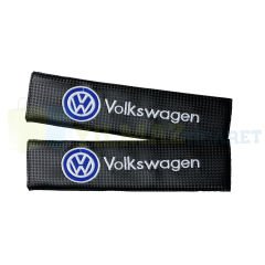 Volkswagen Logo Nakış İşleme Karbon Emniyet Kemer Pedi 2 Adet