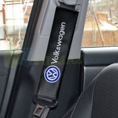 Volkswagen Logo Nakış İşleme Karbon Emniyet Kemer Pedi 2 Adet