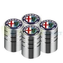 Alfa Romeo Logo Arma Sibop Kapağı 1 Takım (4 Adet) Paslanmaz Çelik Yüksek Kalite