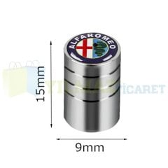 Alfa Romeo Logo Arma Sibop Kapağı 1 Takım (4 Adet) Paslanmaz Çelik Yüksek Kalite