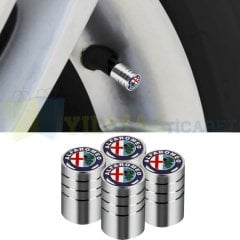 Alfa Romeo Logo Arma Sibop Kapağı 1 Takım (4 Adet) Paslanmaz Çelik Yüksek Kalite