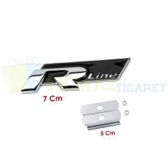 Volkswagen B8 Passat R Line Vidalı Ön Panjur Logo Arma Amblem Paslanmaz Çelik Siyah