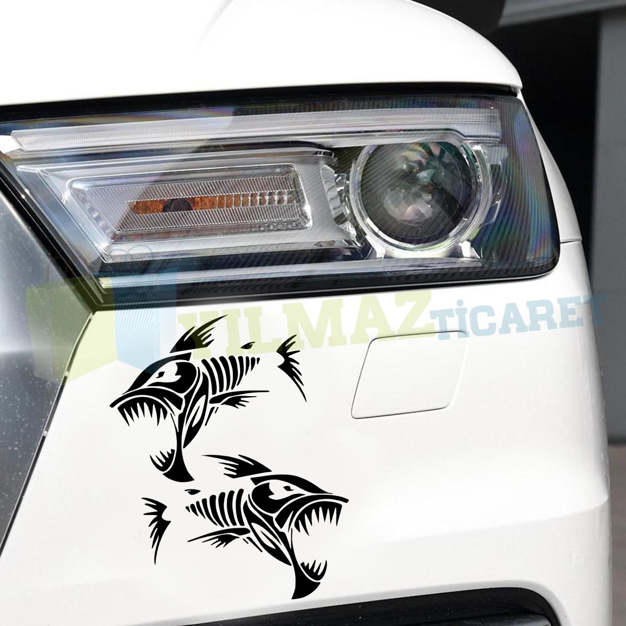 Kızgın Köpek Balığı Shark Oto Sticker Yapıştırma Etiket 1 Çift