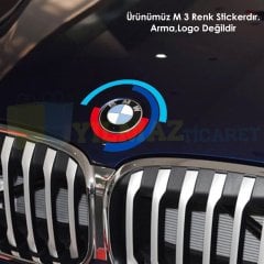 Bmw Ön Kaput Logo Arma Kenarı M Oto Sticker Yapıştırma Etiket