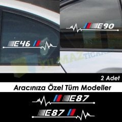 Bmw M Kalp Atış Ritim Oto Sticker E46 E90 E60 E39 E36 F30 F10 E70