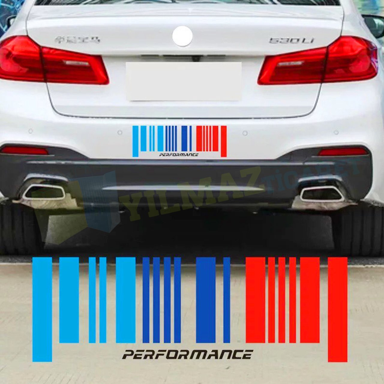 Bmw M Performance Barkod Cam Tampon Oto Sticker Etiket Çıkartma