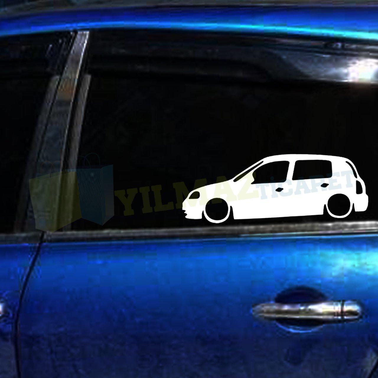 Renault Clio Hb Basık Araç Oto Sticker Yapıştırma Çıkartma 1 Çift