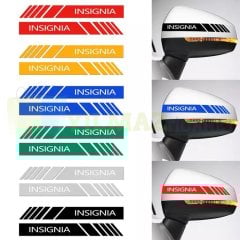 Opel İnsignia Yan Ayna Şerit Sticker Çıkartma Yapıştırma Araç Etiket 6 Adet Kaliteli Folyo