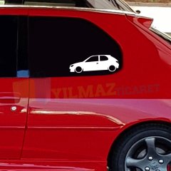 Peugeot 306 Basık Araç Kelebek Cam Oto Sticker 1 Çift Yapıştırma