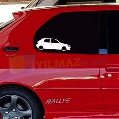 Peugeot 306 Basık Araç Kelebek Cam Oto Sticker 1 Çift Yapıştırma
