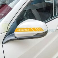 Toyota Auris Yan Ayna Şerit Sticker Çıkartma Yapıştırma Araç Etiket 6 Adet Kaliteli Folyo
