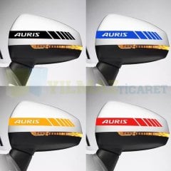 Toyota Auris Yan Ayna Şerit Sticker Çıkartma Yapıştırma Araç Etiket 6 Adet Kaliteli Folyo