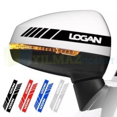 Dacia Duster Logan Lodgy Sandero Yan Ayna Şerit Oto Sticker Etiket 6 Adet
