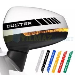 Dacia Duster Logan Lodgy Sandero Yan Ayna Şerit Oto Sticker Etiket 6 Adet