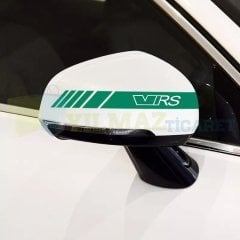 Skoda VRS Yan Ayna Şerit Sticker Çıkartma Yapıştırma Araç Etiket 6 Adet Kaliteli Folyo