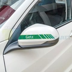 Hyundai Getz Yan Ayna Kapağı Şerit Sticker Çıkartma Yapıştırma Araç Etiket 6 Adet Kaliteli