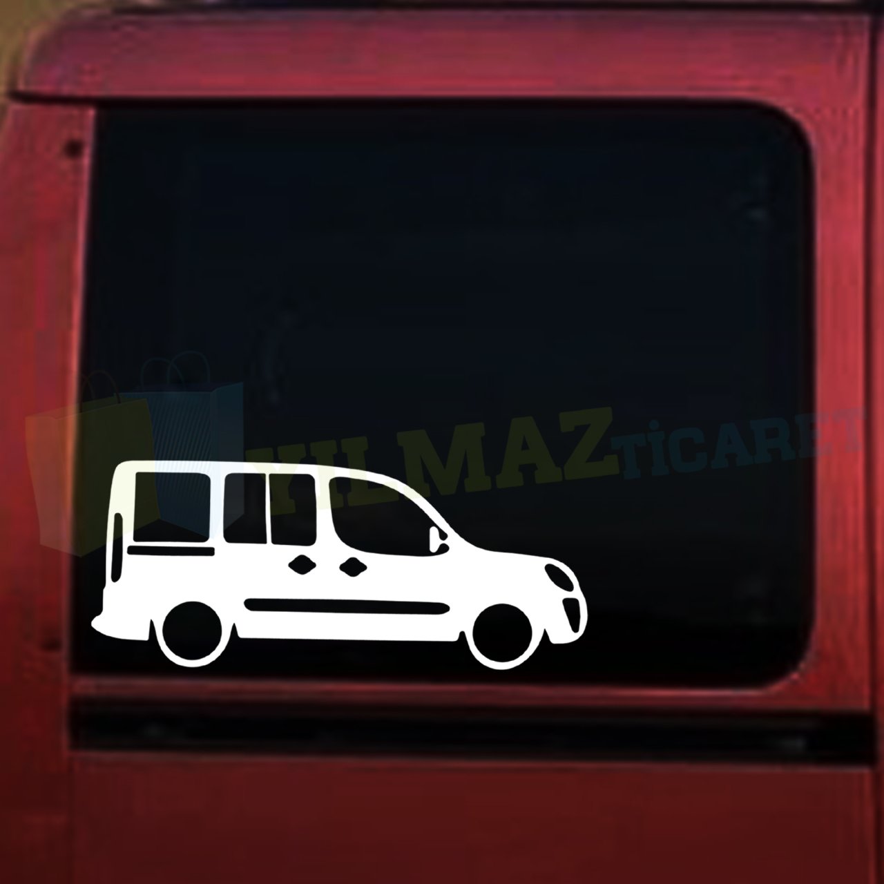 Fiat Doblo 2006-2007 Basık Araç Oto Sticker Yapıştırma Etiket 2Ad