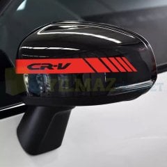 Honda CRV Yan Ayna Kapağı Şerit Sticker Çıkartma Yapıştırma Araç Etiket 6 Adet Kaliteli