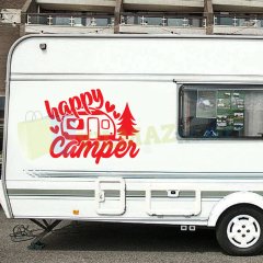Karavan Çekme Ağaç Kalpli Oto Sticker Araba Araç Yapıştırma